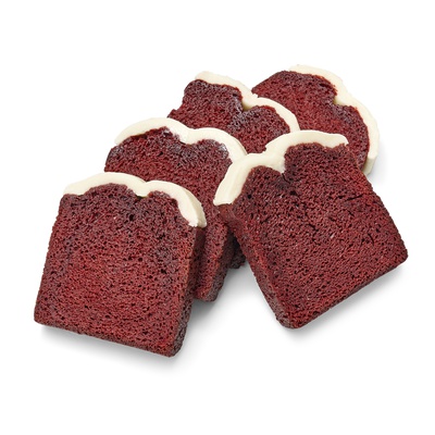12-Pack Individually Wrapped Iced Red Velvet Pound Cake 5